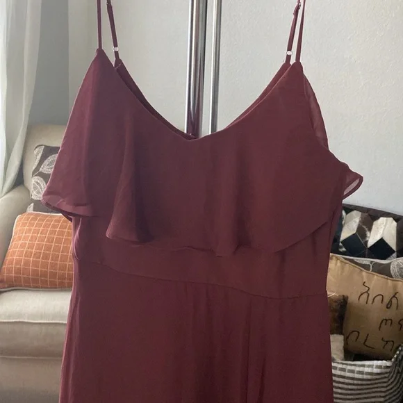 Birdy Grey Maxi Dress Large English red rose, Formal Bridesmaid Gown Pockets - Picture 5 of 8